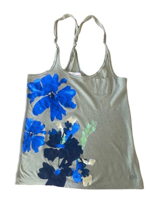 Abercrombie & Fitch Tops - Abercrombie & Fitch Floral Paint Designed Knot Tank